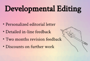 Curly Quotes Editing's developmental editing graphic